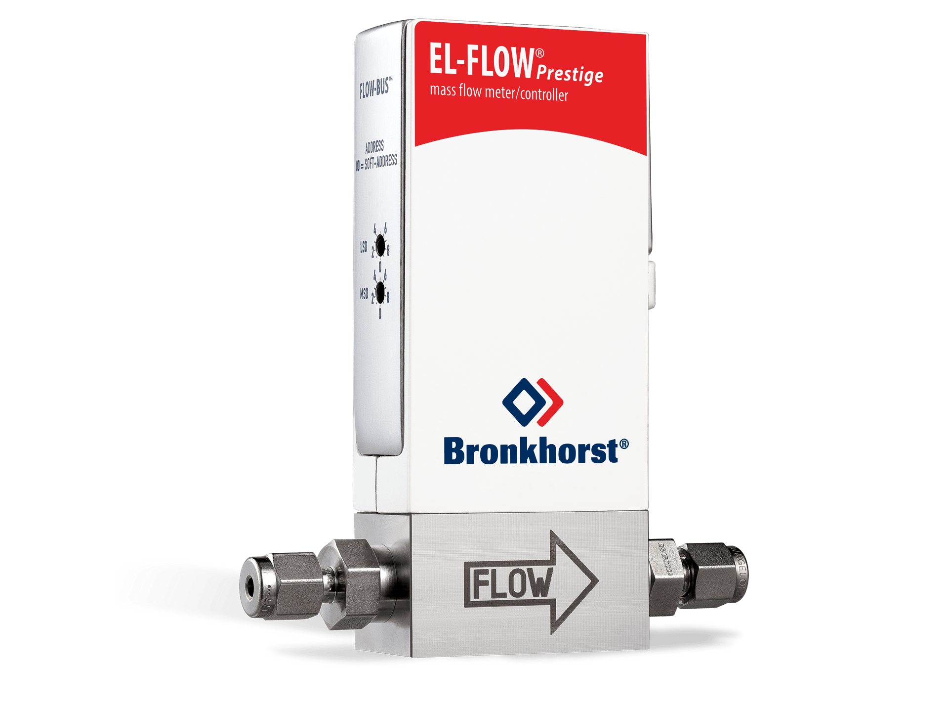 El-flow prestige flowmåler med gjenger for enkel tilkobling på tubing.