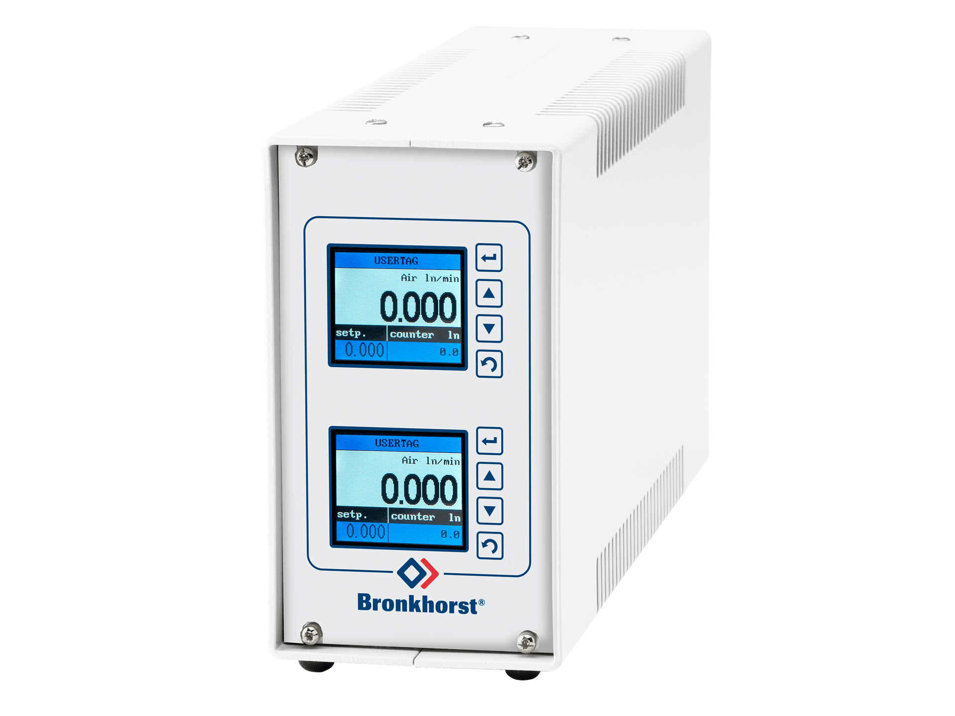 Strømforsyning med avlesning, strømtilførsel og kontrollmoduler for to digitale Masse Flowmeter eller kontrollere.