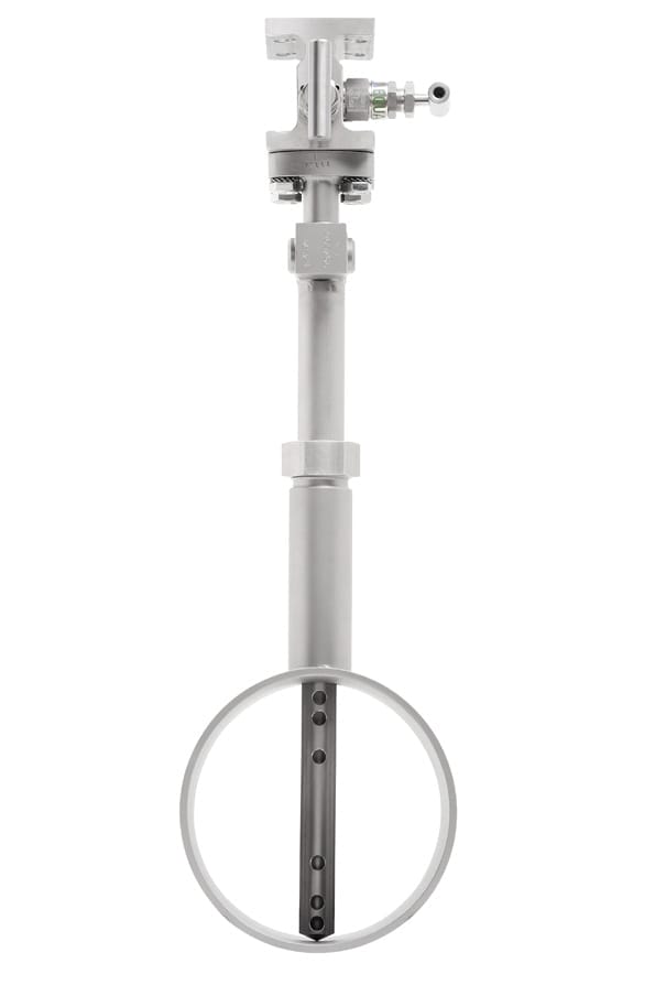 Midlende pitot rør montert i in-line målekammer